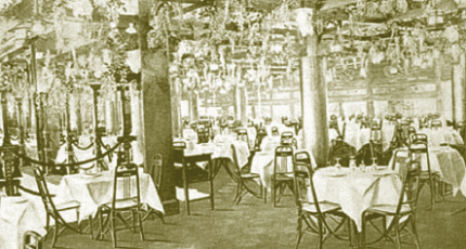 Catalogue de vente : intérieur de restaurant vers 1910 par Michael Thonet